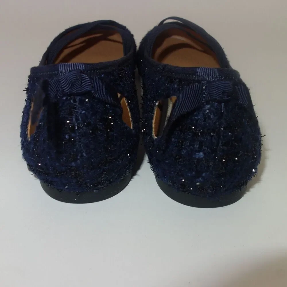 NEW Athena Alexander Blue Tweed Strap Ballet Flat Shoes Saint Paul Women's 7.5
